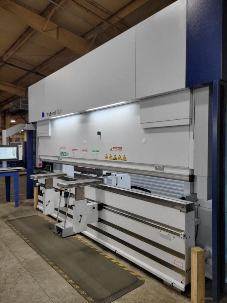 A TruBend 5320 press brake in a manufacturing facility