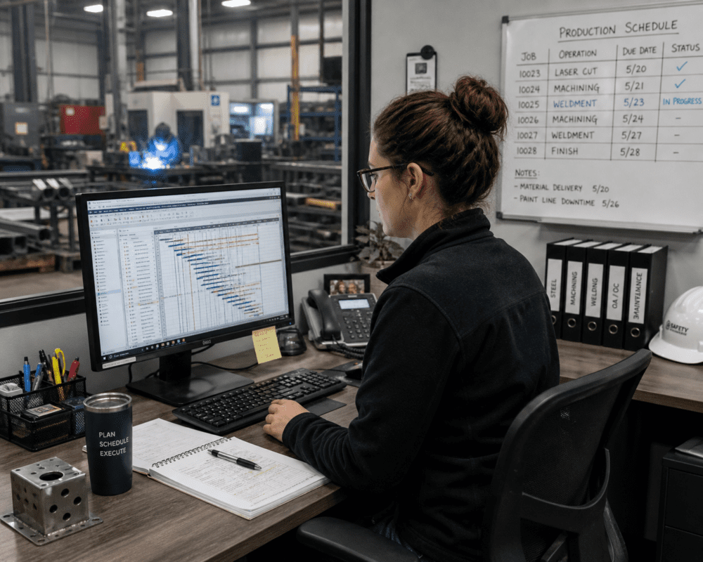 Production Coordinator scheduling jobs